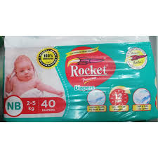 Rocket Baby Diaper (40 Pieces)